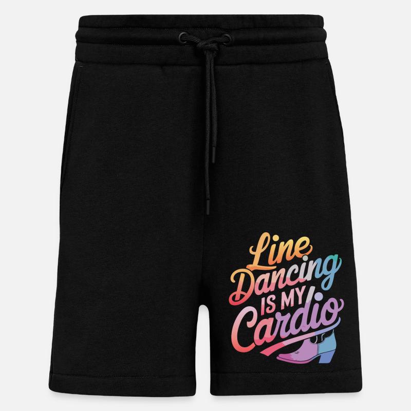 Line Dancing Dancing Dancers - Shorts - made by SPREAD - SOLID BLACK