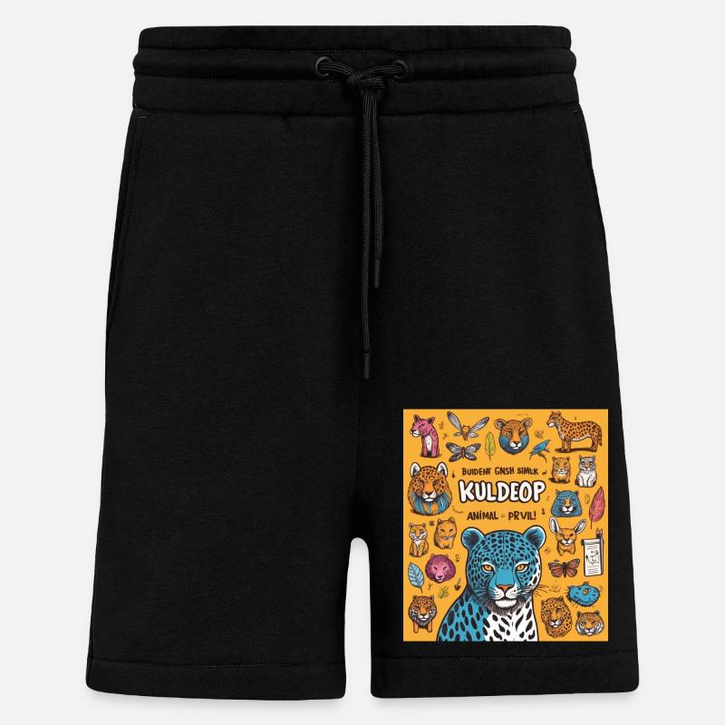 Kuldeop - Short bio décontracté fabriqué en UE - SOLID BLACK