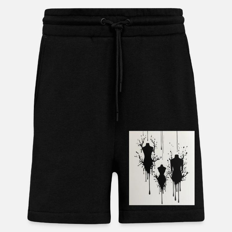 Mannequins with ink stains - Shorts - made by SPREAD - SOLID BLACK