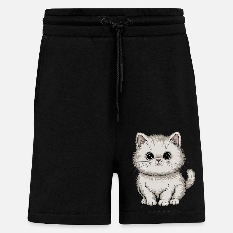 Persian cat - Shorts - made by SPREAD - SOLID BLACK