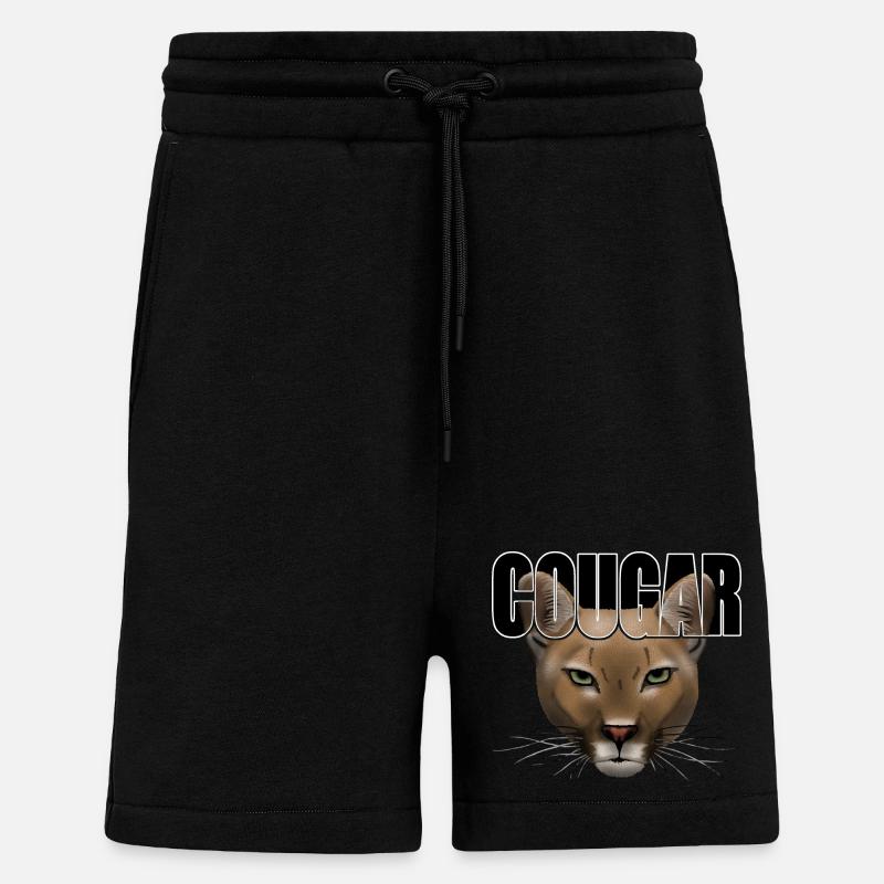 Cougar script R6Z - Shorts - made by SPREAD - SOLID BLACK