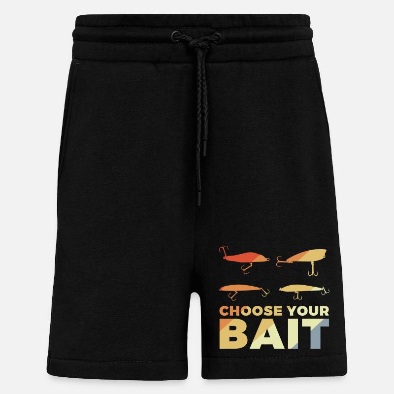 Drôle de dicton de pêcheur - Short bio décontracté fabriqué en UE - SOLID BLACK