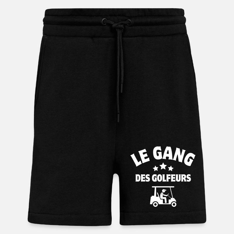 golf, golfeur, fan de golf - Short bio décontracté fabriqué en UE - SOLID BLACK