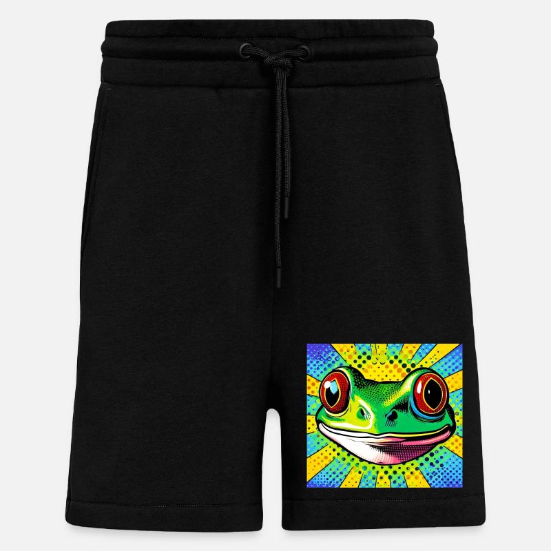 Frosch Pop Art - Shorts - made by SPREAD - SOLID BLACK