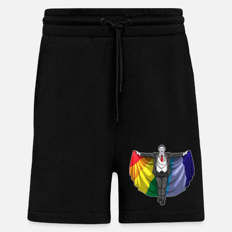 Vampir Halloween Regenbogen Mantel - Shorts - made by SPREAD - SOLID BLACK