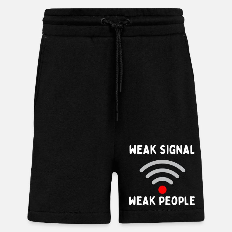 Signal faible - Short bio décontracté fabriqué en UE - SOLID BLACK