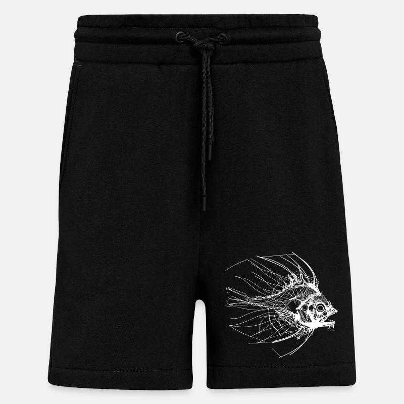 Fisch Skizze - Shorts - made by SPREAD - SOLID BLACK