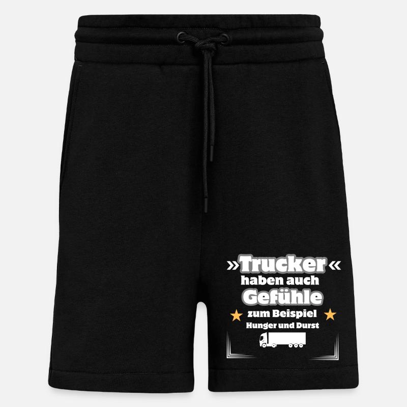 Trucker Gefühle - Shorts - made by SPREAD - SOLID BLACK