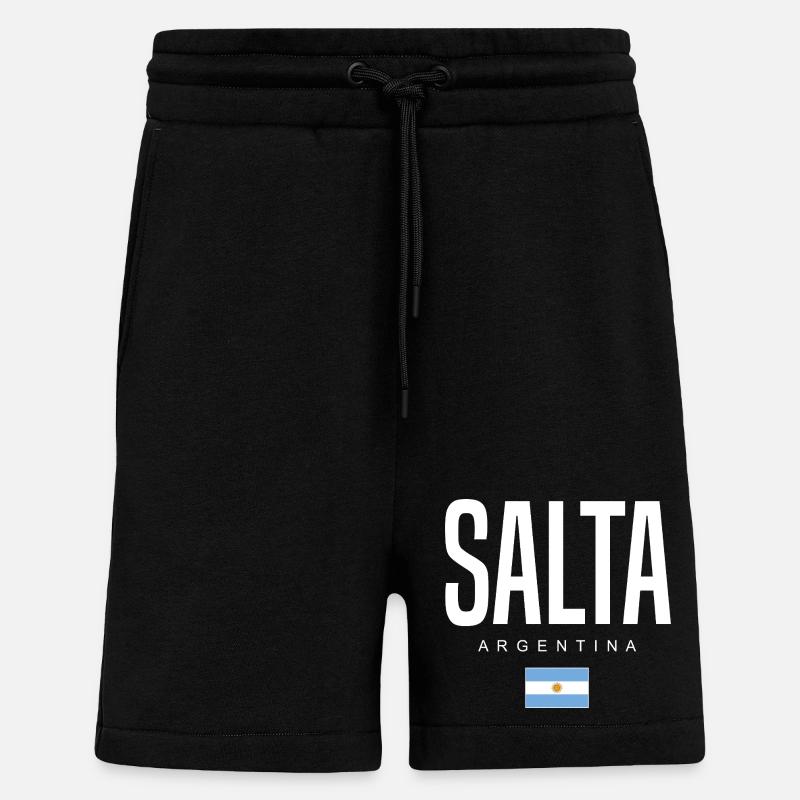Salta Argentine Argentin - Short bio décontracté fabriqué en UE - SOLID BLACK
