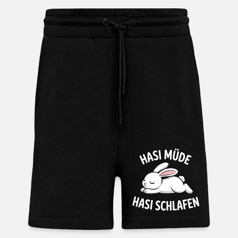 Bunny Tired Bunny Sleeping - Shorts - made by SPREAD - SOLID BLACK