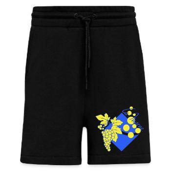 Logo revisité la Marne - Short bio décontracté fabriqué en UE - SOLID BLACK - Devant