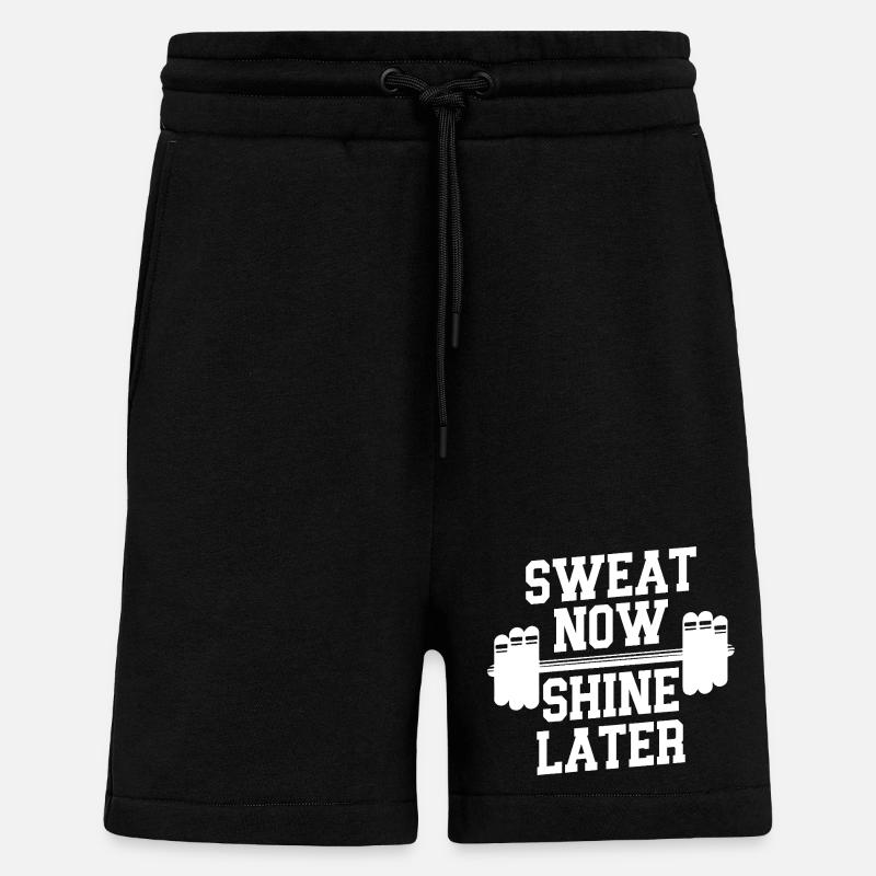Sweat Today Shine Tomorrow - Shorts - made by SPREAD - SOLID BLACK