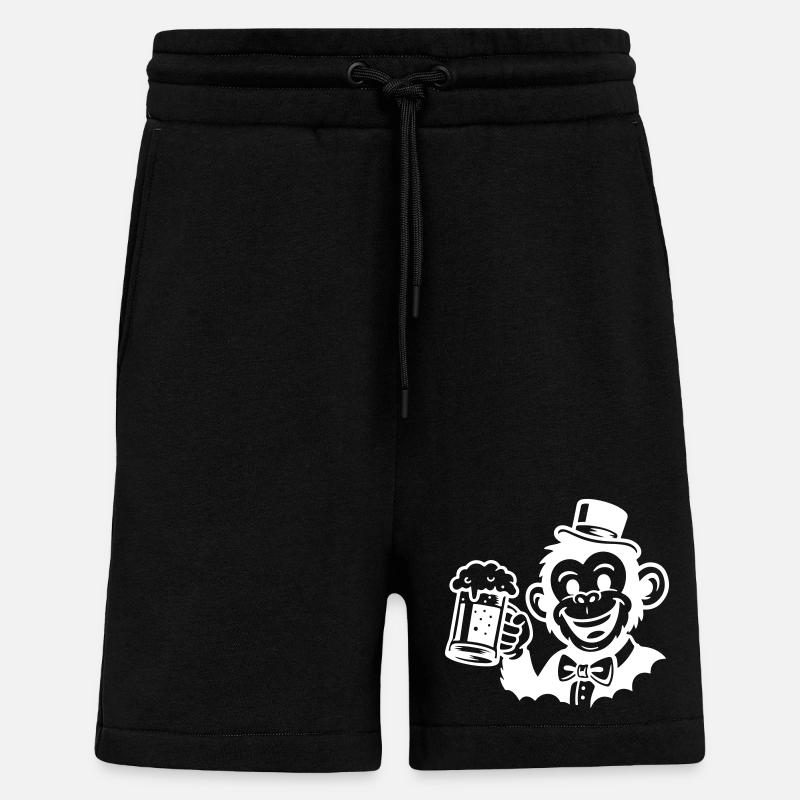 Monkey Groom Bachelor - Shorts - made by SPREAD - SOLID BLACK