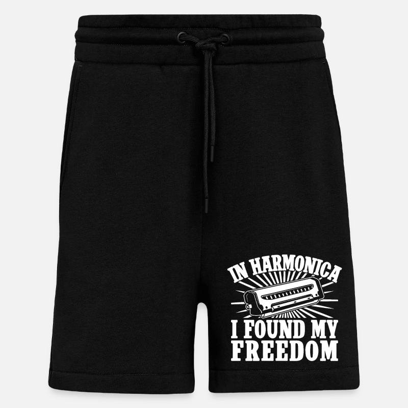 Harmonica Musican Found My Freedom Harmonica - Short bio décontracté fabriqué en UE - SOLID BLACK