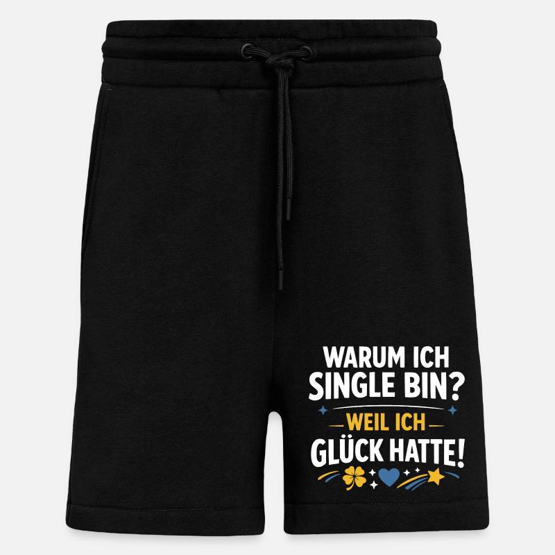 Single lustiger Spruch - Shorts - made by SPREAD - SOLID BLACK