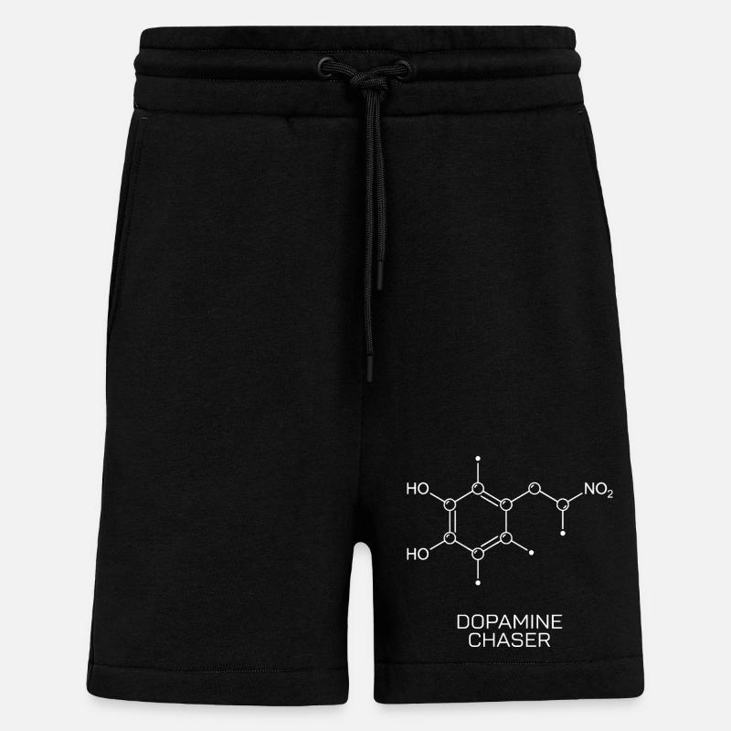 Molécule de recherche de dopamine - Short bio décontracté fabriqué en UE - SOLID BLACK