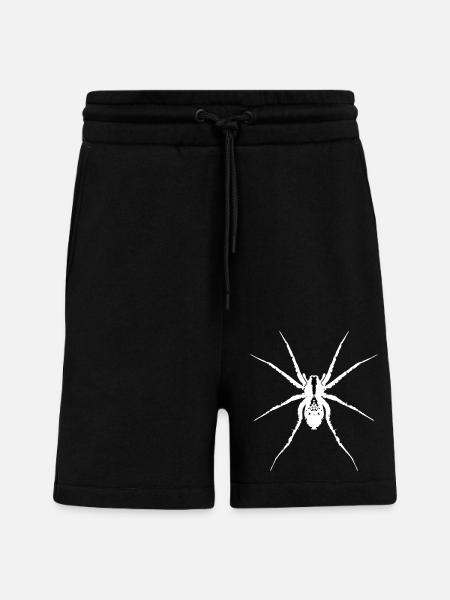 White wolf spider - Shorts - made by SPREAD - SOLID BLACK
