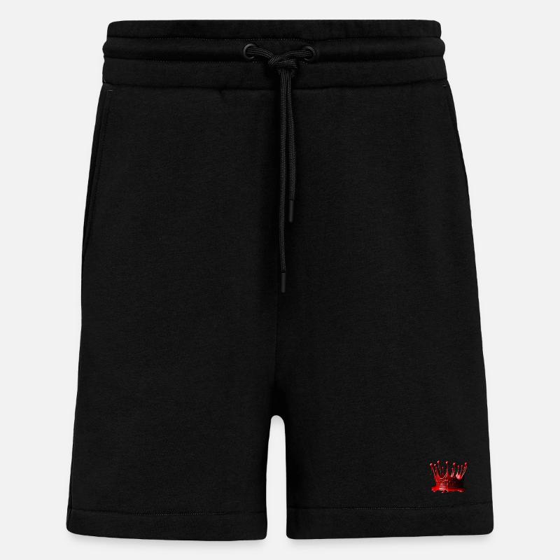 Rote Siegellackkrone 👑 - Shorts - made by SPREAD - SOLID BLACK