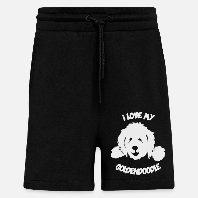 Doodle Goldendoodle Labradoodle Dog - Shorts - made by SPREAD - SOLID BLACK