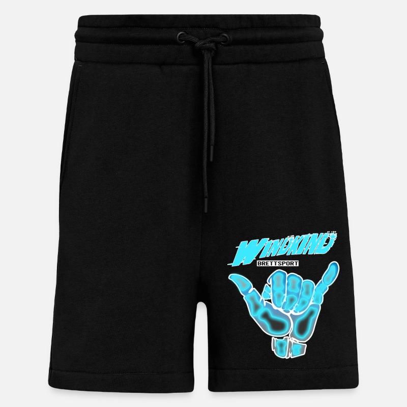 Windchild Surf - Short bio décontracté fabriqué en UE - SOLID BLACK