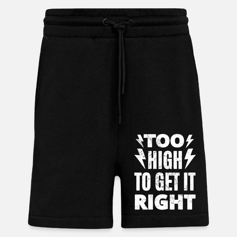 B1 trop élevé - Short bio décontracté fabriqué en UE - SOLID BLACK