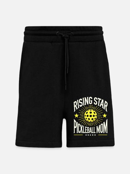 Rising Star Pickleball Mom - Shorts - made by SPREAD - SOLID BLACK