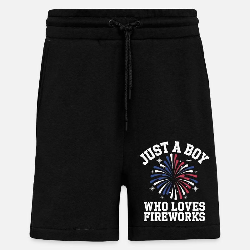 Pyrotechnie Feux d’artifice Pyrotechnie - Short bio décontracté fabriqué en UE - SOLID BLACK