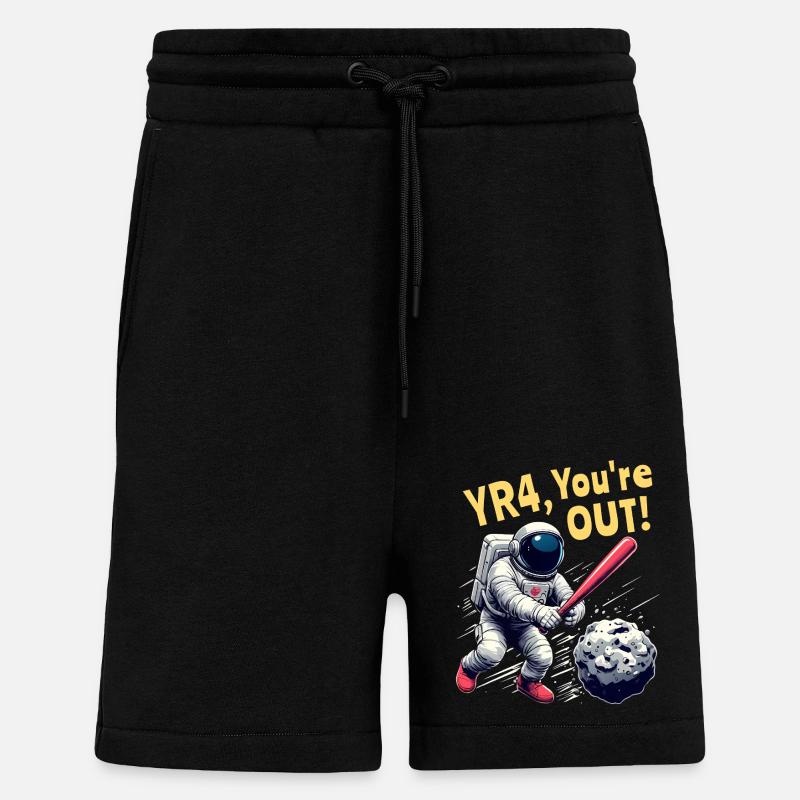 Astéroïde R4 2032 - Défense spatiale - Short bio décontracté fabriqué en UE - SOLID BLACK