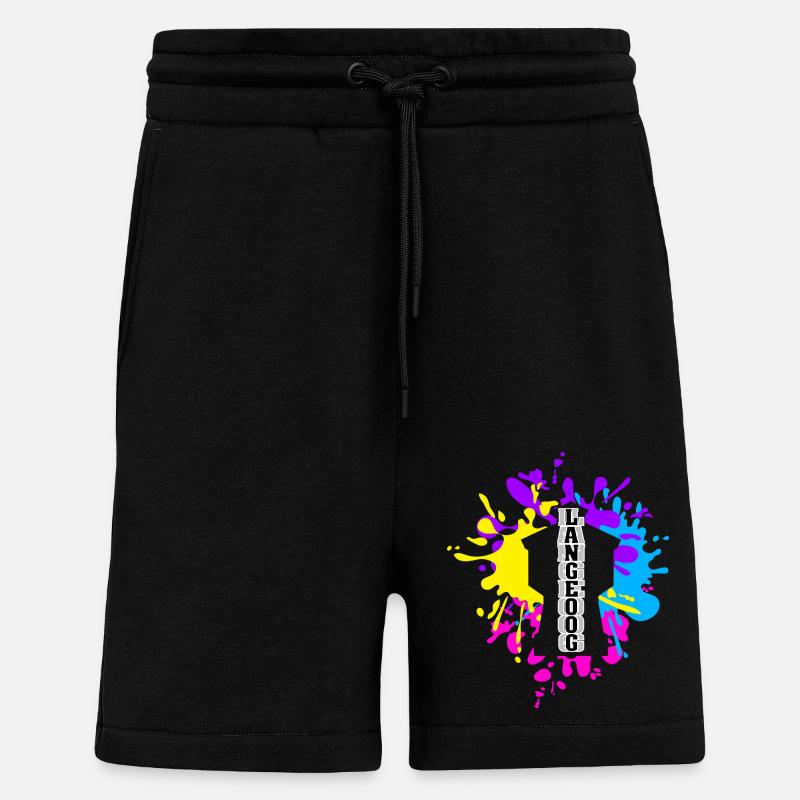 Langeoog Splash Wasserturm - Shorts - made by SPREAD - SOLID BLACK