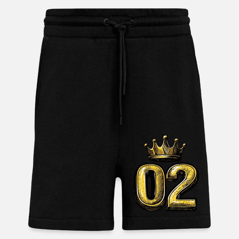 2 Zahl Krone - Shorts - made by SPREAD - SOLID BLACK