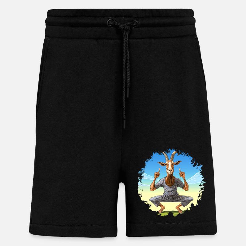 Yogi Capricorne - Short bio décontracté fabriqué en UE - SOLID BLACK