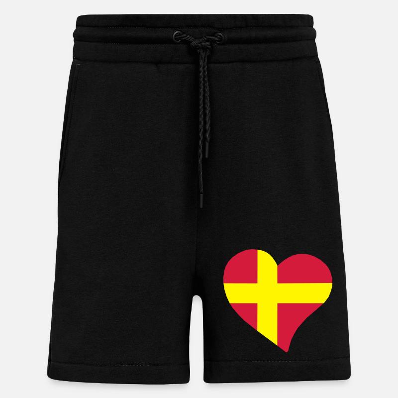 heart - Shorts - made by SPREAD - SOLID BLACK