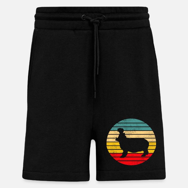 Nilpferd Flusspferd Hippo - Shorts - made by SPREAD - SOLID BLACK