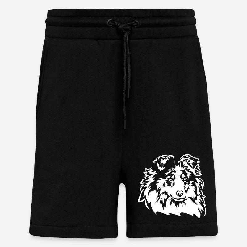 Sheltie Head « Black Edition » - Short bio décontracté fabriqué en UE - SOLID BLACK