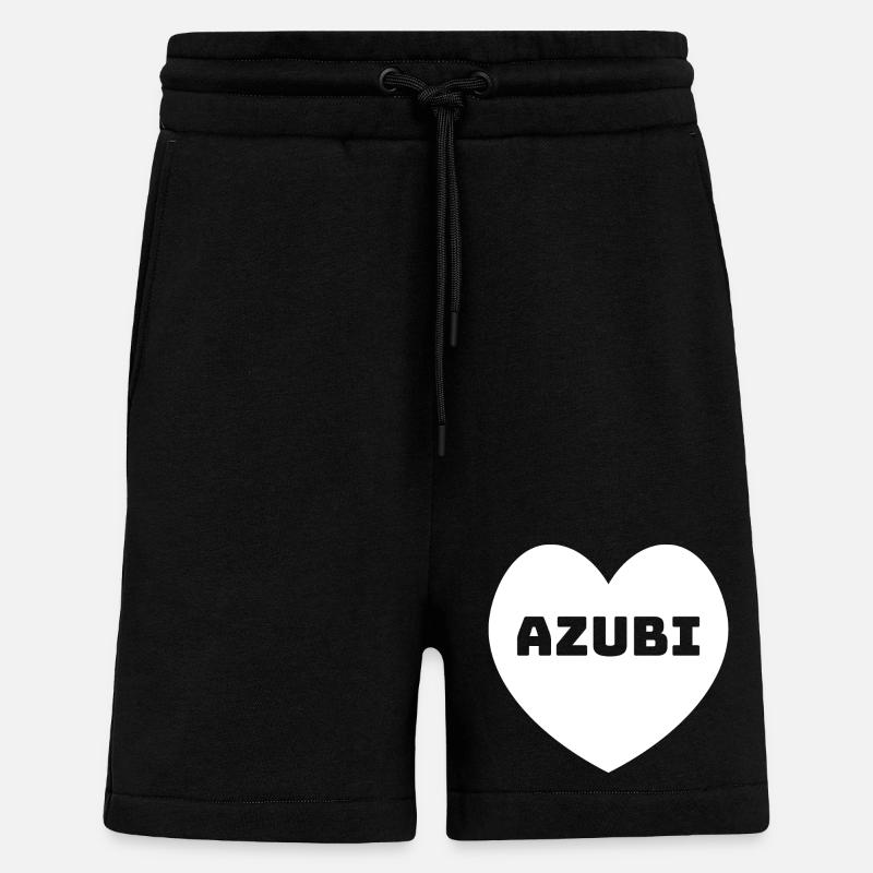 Herz Azubi weiss - Shorts - made by SPREAD - SOLID BLACK