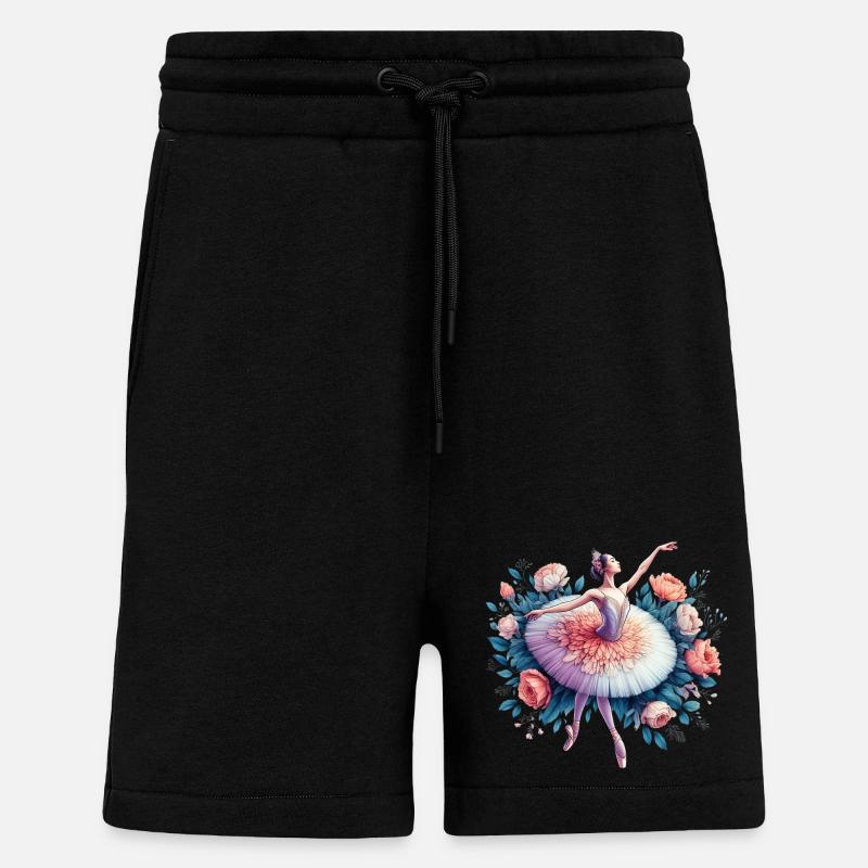 Ballet dancer with tutu - Shorts - made by SPREAD - SOLID BLACK