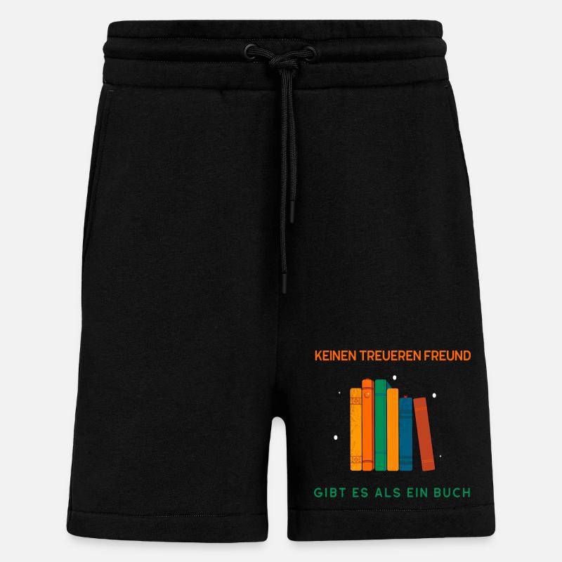 Pas d’ami plus fidèle qu’un livre - Short bio décontracté fabriqué en UE - SOLID BLACK