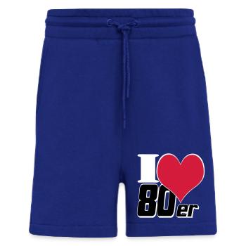 80s Party Retro Fun Shirt, chemise à thème des années 80 (25) - Short bio décontracté fabriqué en UE - Iconic Blue - Devant