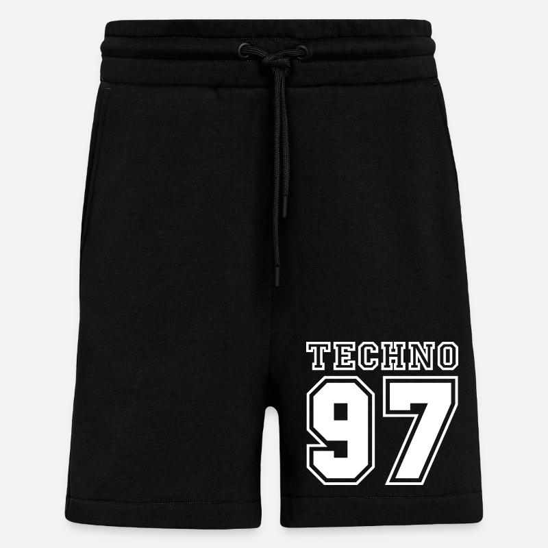 TECHNO 97 - Short bio décontracté fabriqué en UE - SOLID BLACK
