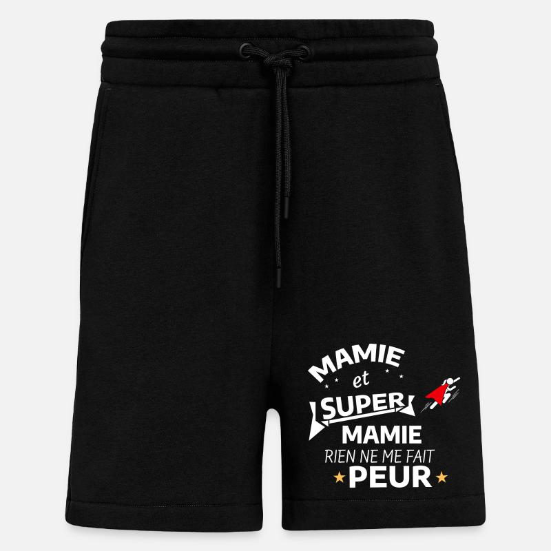 Maman Super Héroïne Affichette - Short bio décontracté fabriqué en UE - SOLID BLACK