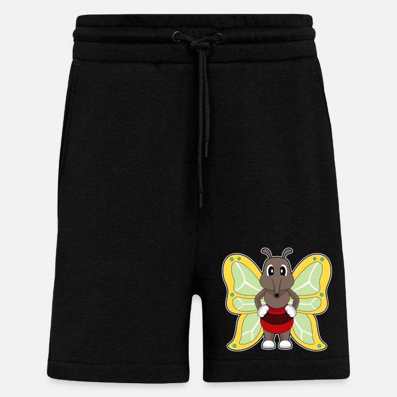 Moustique papillon - Short bio décontracté fabriqué en UE - SOLID BLACK