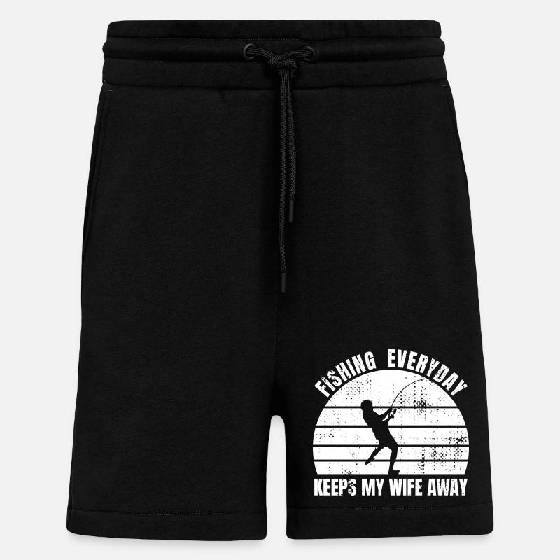 Blague du pêcheur - Short bio décontracté fabriqué en UE - SOLID BLACK