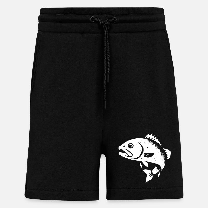 Zander and perch - Shorts - made by SPREAD - SOLID BLACK