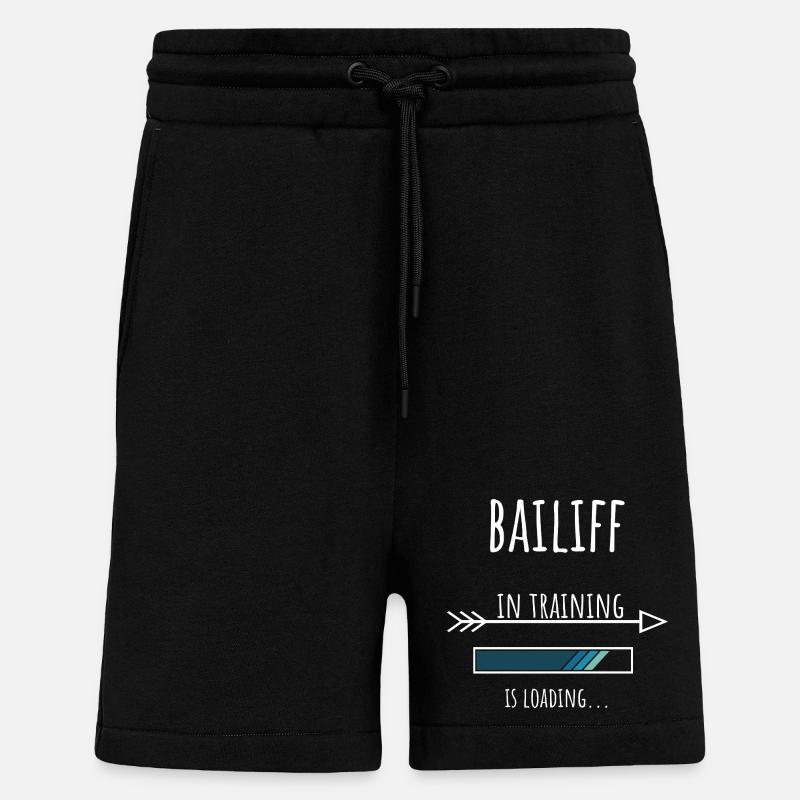 Bailiff Gift Profession Training Bailiff - Shorts - made by SPREAD - SOLID BLACK