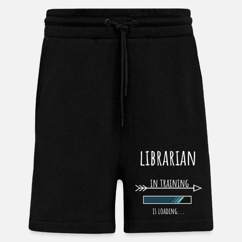 Librarian Gift Profession Education Librarian - Shorts - made by SPREAD - SOLID BLACK