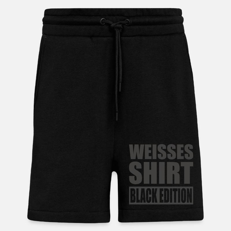 Chemise Blanche Édition Noire - Short bio décontracté fabriqué en UE - SOLID BLACK