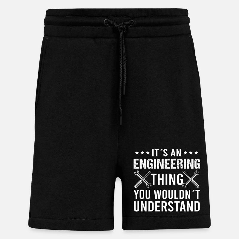 Mechanical Engineering Mechanical Engineer - Shorts - made by SPREAD - SOLID BLACK