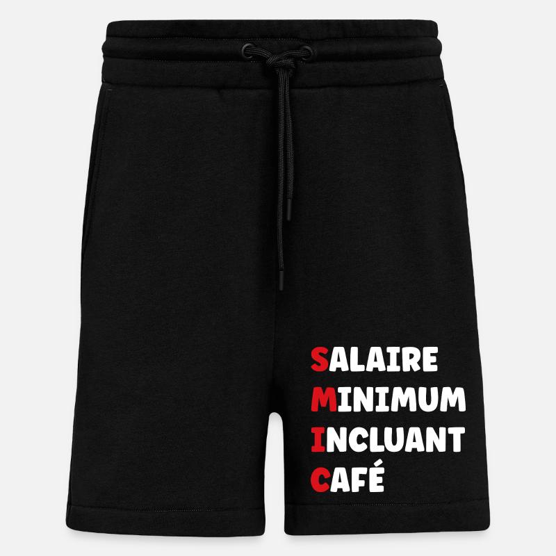 Mindestlohn einschließlich Kaffee SMIC - Shorts - made by SPREAD - SOLID BLACK