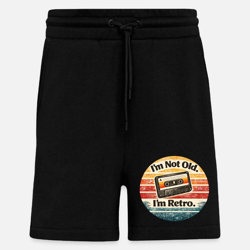 Ich Bin Nicht Alt, Ich Retro - Shorts - made by SPREAD - SOLID BLACK