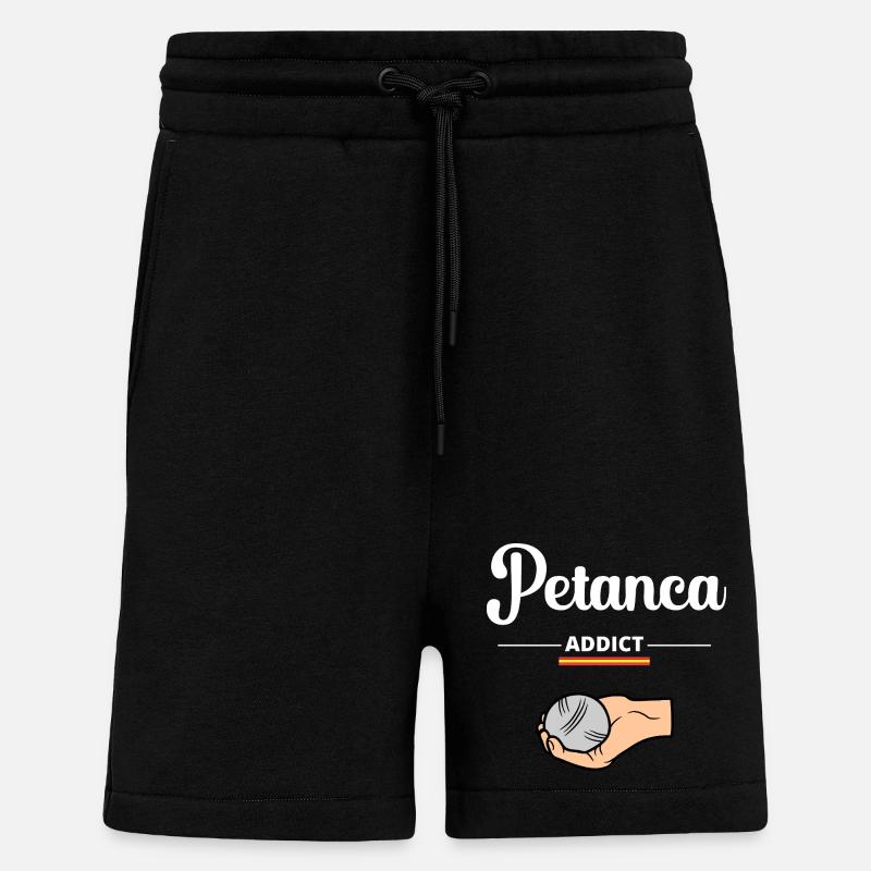 Accro à la pétanque Espagne - Short bio décontracté fabriqué en UE - SOLID BLACK